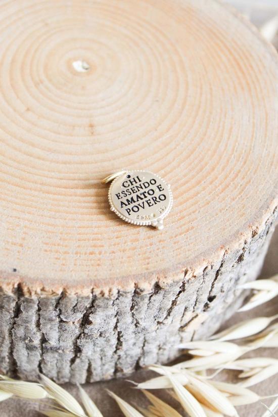  Erica Molinari 목걸이/팬던트 에리카 몰리나리 14K 대형 원형 트리플 세이크리드 하트 0.0225캐럿 "사랑받는 자가 가난하겠는가?" 참 - OTHER BRANDS