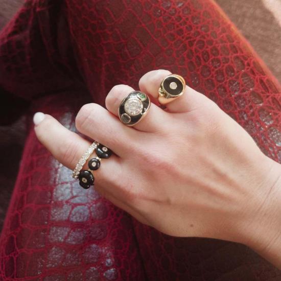  Moma's Eye 반지 모마스아이 루나 네라 이터니티 밴드 링 - OTHER BRANDS