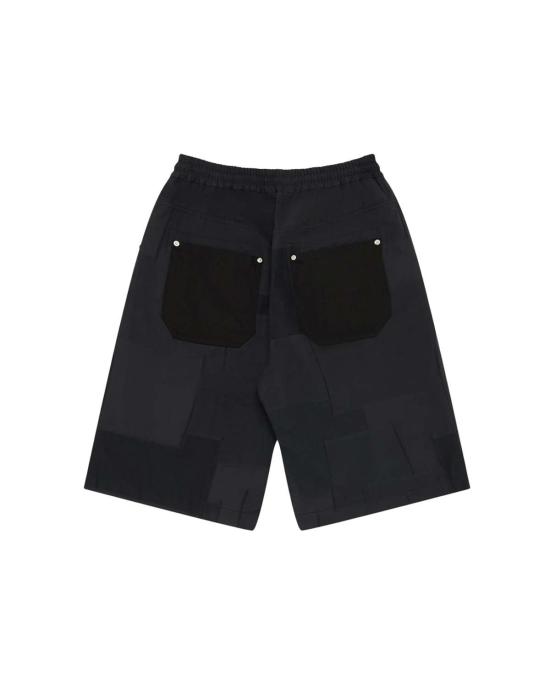  꼼데가르송 숏팬츠 Comme Des Garçons 네이비 화이트 코튼 폴리에스테르 자카드 쇼츠 - COMME DES GARCONS