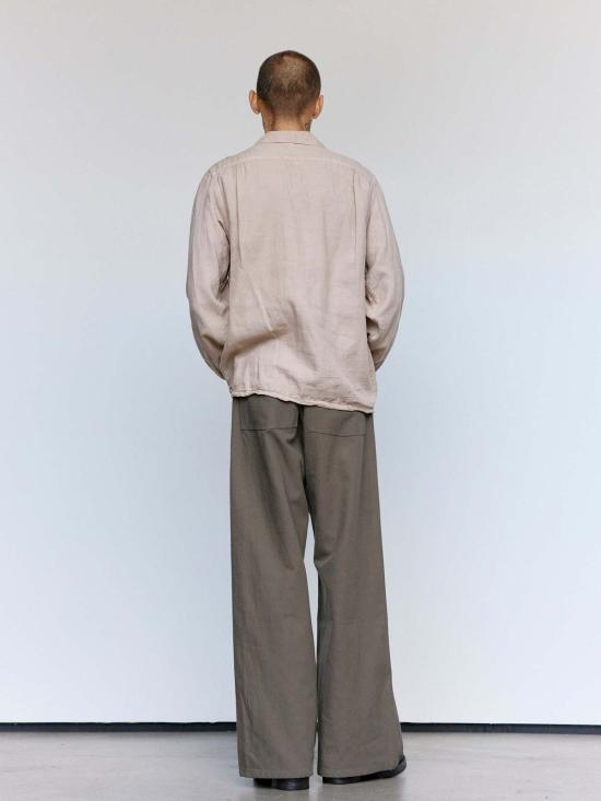  타이가 타카하시 긴팔 셔츠 다카하시 타이가 로트. 101 야쿠스기 코튼 오픈 칼라 - TAIGA TAKAHASHI