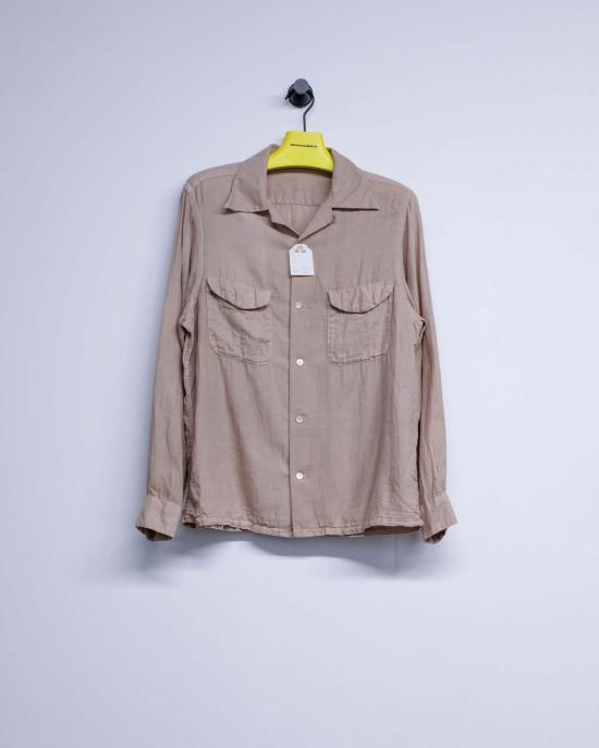  타이가 타카하시 긴팔 셔츠 다카하시 타이가 로트. 101 야쿠스기 코튼 오픈 칼라 - TAIGA TAKAHASHI