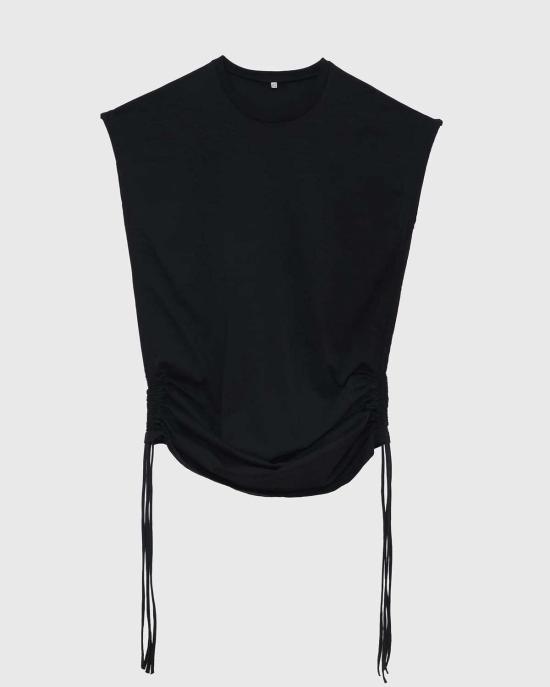  베이스레인지 숏 원피스 스틸 탱크 드레스 블랙 - BASERANGE