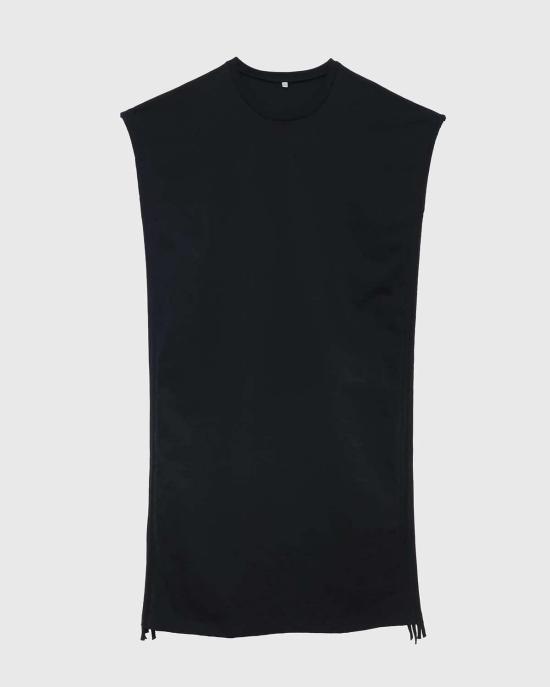  베이스레인지 숏 원피스 스틸 탱크 드레스 블랙