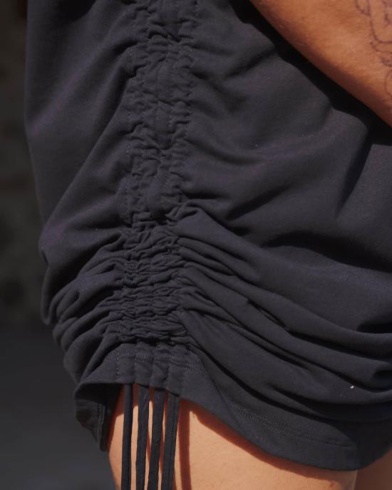  베이스레인지 숏 원피스 스틸 탱크 드레스 블랙 - BASERANGE