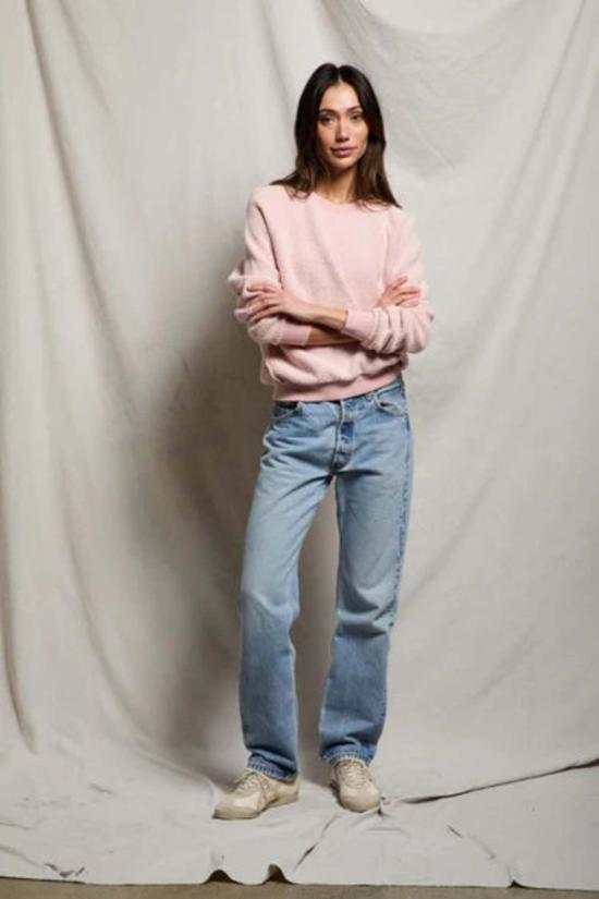  퍼펙트 화이트 티 스웨터 지기 리버스 플리스 크루넥 스웨트셔츠 - PERFECT WHITE TEE