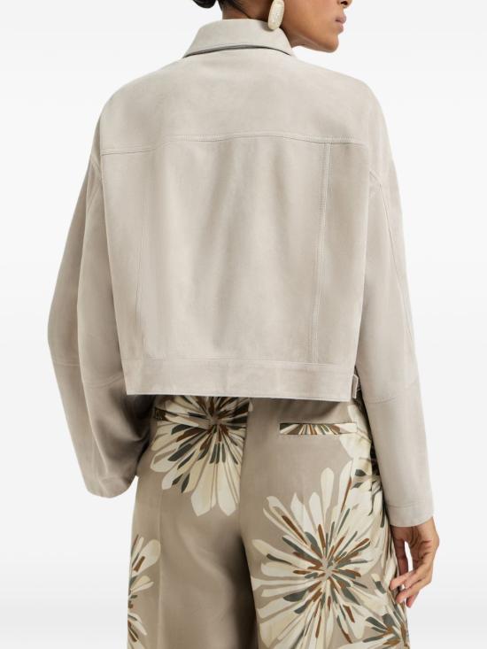 26SS 브루넬로 쿠치넬리 가죽 자켓 MPCAI7675 C8823 Beige - BRUNELLO CUCINELLI