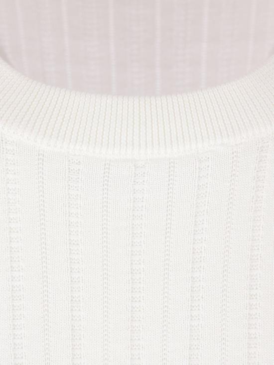 26SS 브루넬로 쿠치넬리 코튼 텍스처드 립 니트 스웨터 M29204000 C2723 Bianco - BRUNELLO CUCINELLI