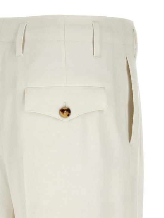 26SS 브루넬로 쿠치넬리 수트 팬츠 MB416S2440 C4171 Bianco - BRUNELLO CUCINELLI