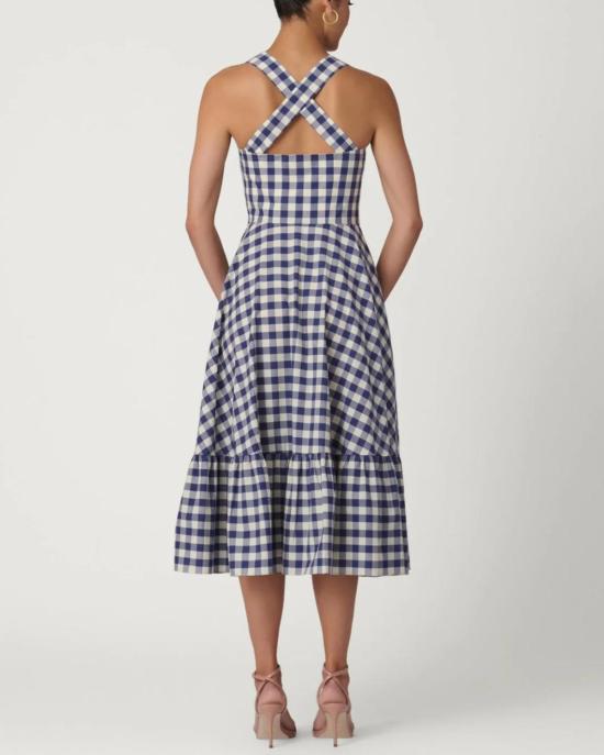  쇼산나 롱 원피스 쇼샤나 넬리 드레스 네이비/옵틱 - SHOSHANNA