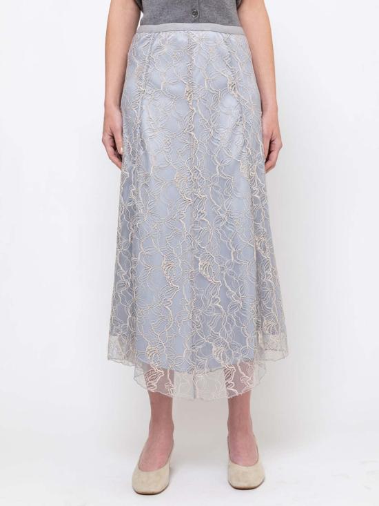  Orr 롱 스커트 오르 그라스 플레어 스커트 아이보리 - OTHER BRANDS