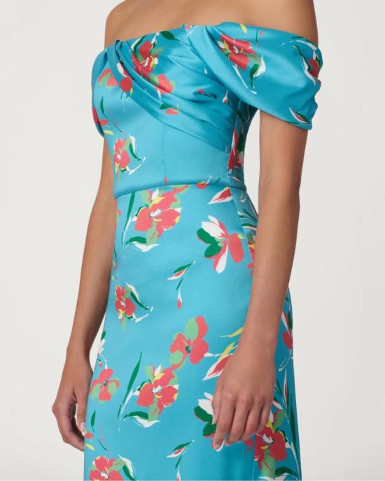  쇼산나 롱 원피스 쇼샨나 칼더 드레스 씨 블루 멀티 - SHOSHANNA