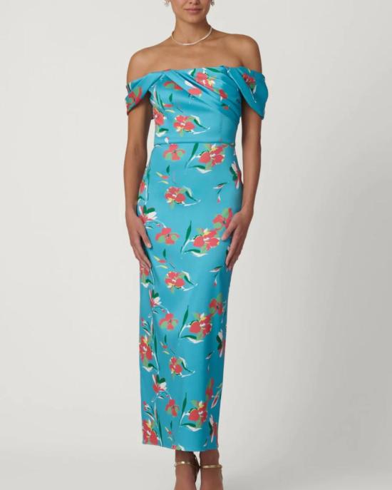  쇼산나 롱 원피스 쇼샨나 칼더 드레스 씨 블루 멀티