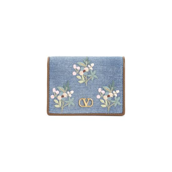 26SS 발렌티노 가라바니 지갑 8W0P0AJ3MDU AXM DENIM MULTICOLOR TABAC BROWN - VALENTINO GARAVANI