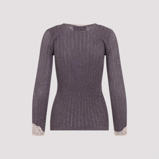 26SS 발렌티노 가라바니 가디건 8B0KA15KA8T F8S AUBERGINE GOLD - VALENTINO GARAVANI