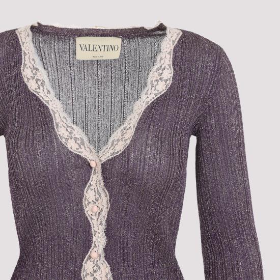 26SS 발렌티노 가라바니 가디건 8B0KA15KA8T F8S AUBERGINE GOLD - VALENTINO GARAVANI