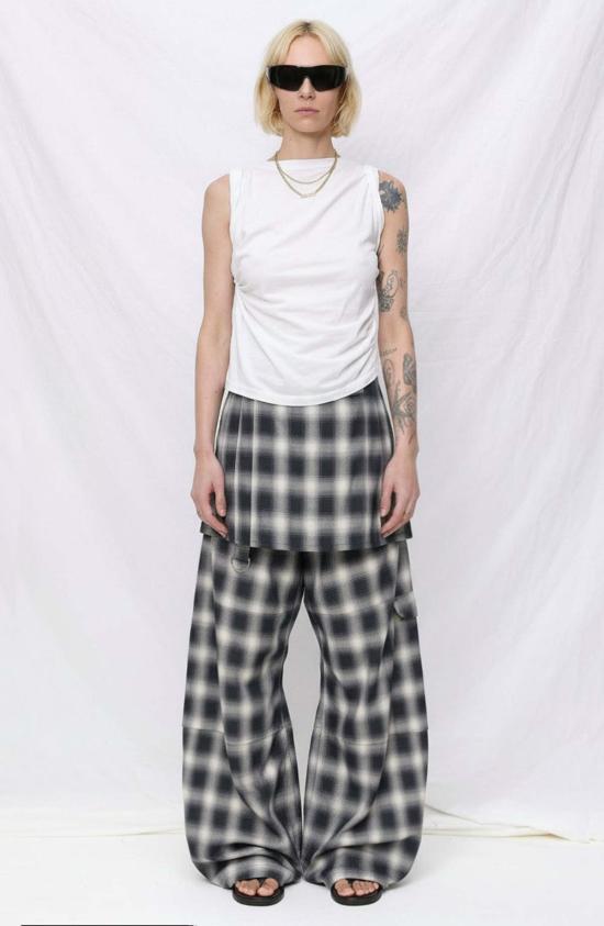  콜리나 스트라다 롱 스커트 포그 플래드 경량 플란넬 론  카고 팬츠