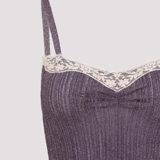 26SS 발렌티노 가라바니 탑 8B0KM06QA8T F8S AUBERGINE GOLD - VALENTINO GARAVANI