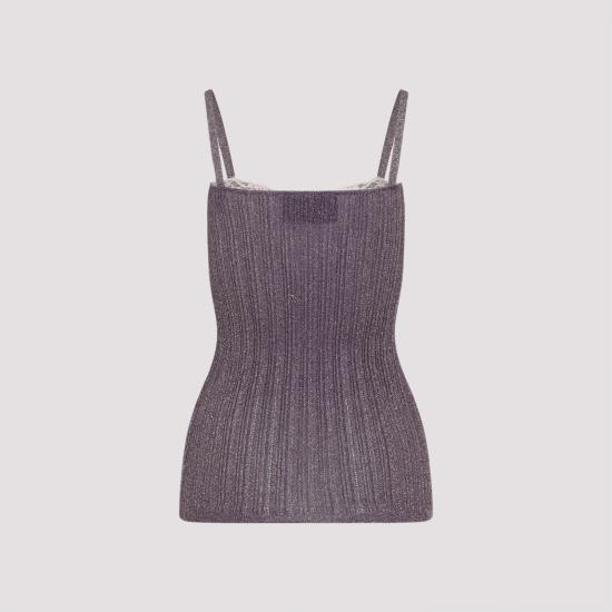 26SS 발렌티노 가라바니 탑 8B0KM06QA8T F8S AUBERGINE GOLD - VALENTINO GARAVANI