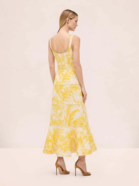  알렉시스 롱 원피스 케일린 드레스 레몬 팜 - ALEXIS