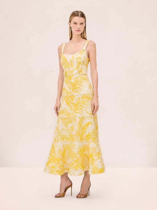  알렉시스 롱 원피스 케일린 드레스 레몬 팜