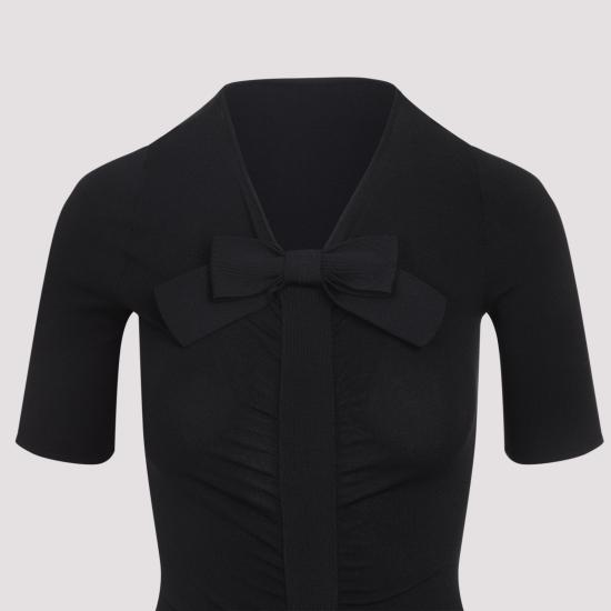 26SS 발렌티노 가라바니 미디 원피스 8B0KD15LA8N 0NO NERO - VALENTINO GARAVANI