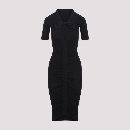 26SS 발렌티노 가라바니 미디 원피스 8B0KD15LA8N 0NO NERO - VALENTINO GARAVANI