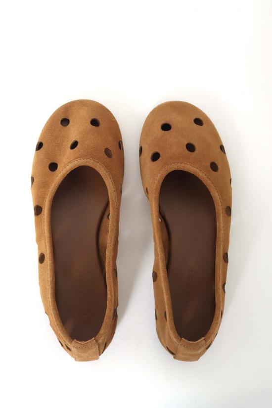  디어 프랜시스 플랫 슈즈 프랜시스 발라에게, 스웨이드 천공 - DEAR FRANCES