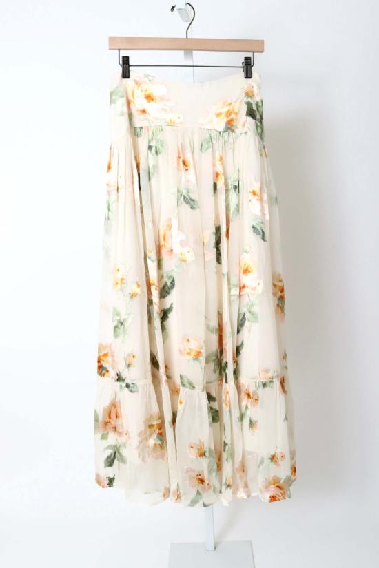  짐머만 롱 스커트 캐러셀 번아웃 미디 스커트