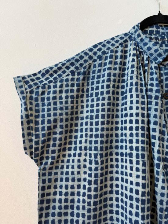  해피 프렌치 갱 롱 원피스 엘리스 드레스 인디고 체크 라이트 - HAPPY FRENCH GANG