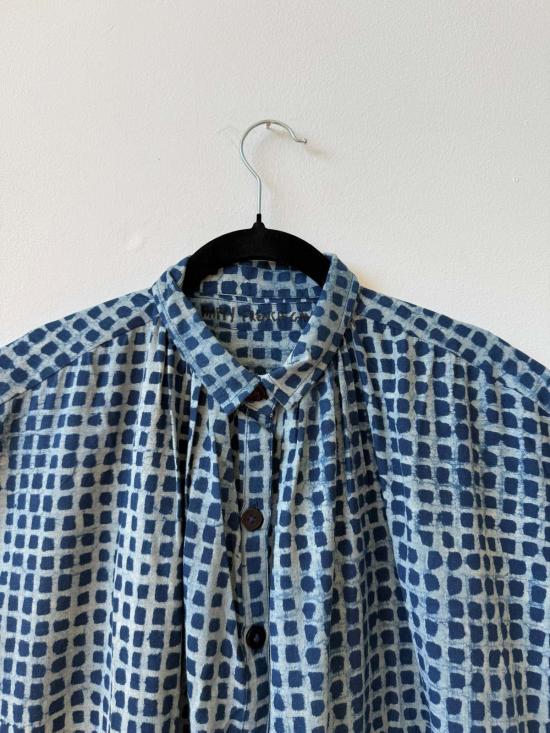  해피 프렌치 갱 롱 원피스 엘리스 드레스 인디고 체크 라이트 - HAPPY FRENCH GANG