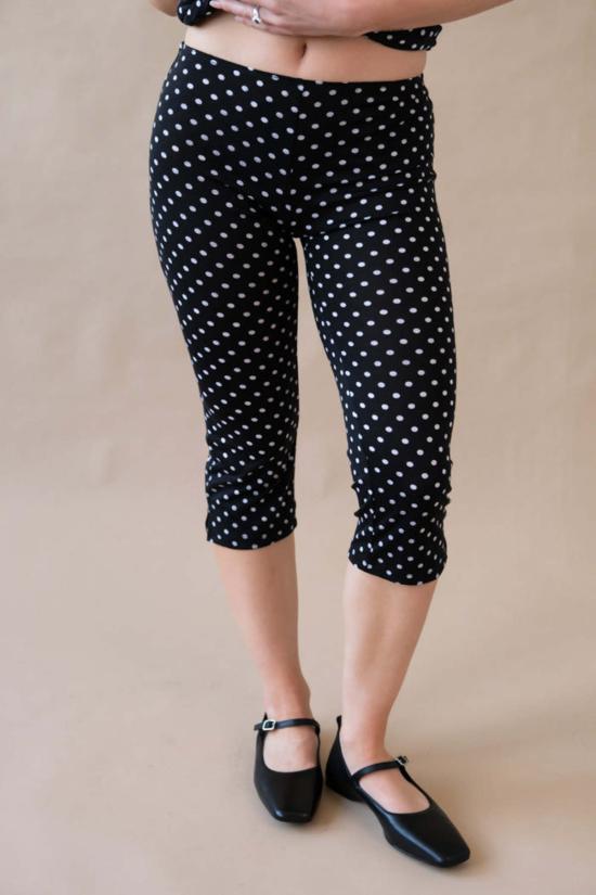  CAMPBELL&KRAMER 크롭 팬츠 캠벨앤크레이머 사이키 카프리 팬츠 블랙 도트 - OTHER BRANDS