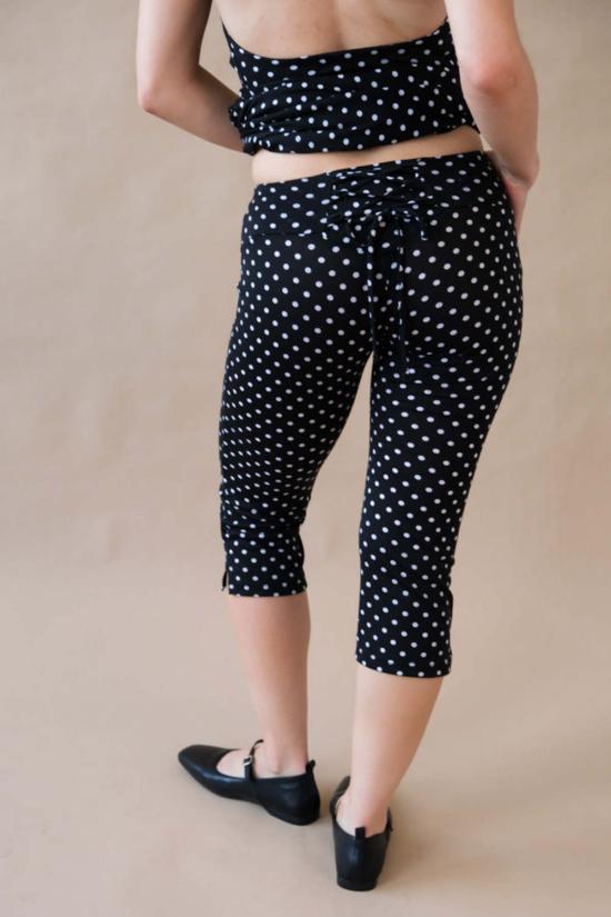  CAMPBELL&KRAMER 크롭 팬츠 캠벨앤크레이머 사이키 카프리 팬츠 블랙 도트 - OTHER BRANDS