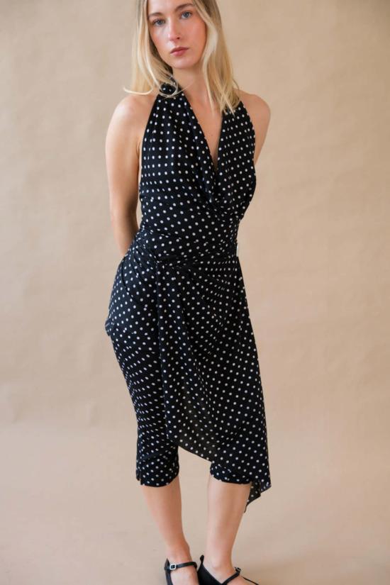  CAMPBELL&KRAMER 크롭 팬츠 캠벨앤크레이머 사이키 카프리 팬츠 블랙 도트