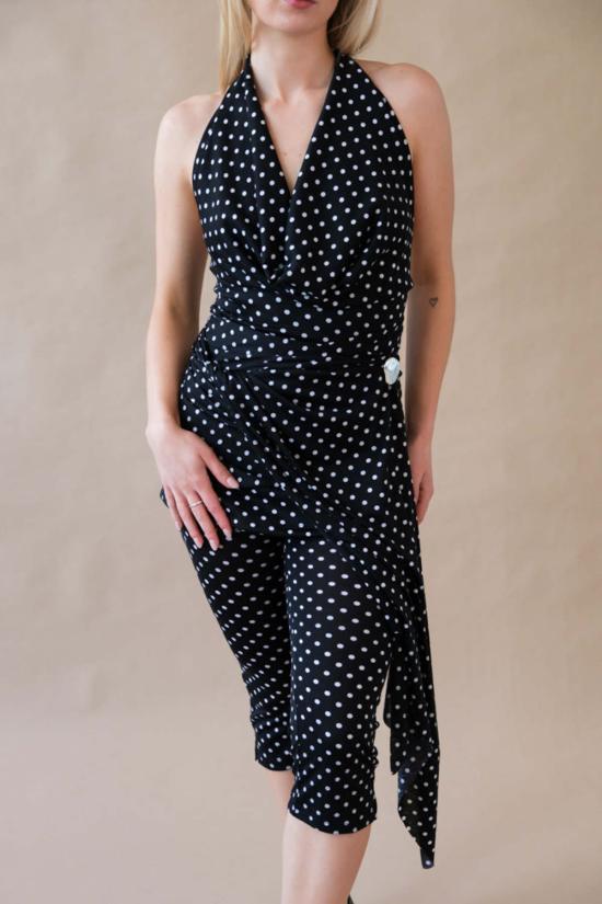  CAMPBELL&KRAMER 크롭 팬츠 캠벨앤크레이머 사이키 카프리 팬츠 블랙 도트 - OTHER BRANDS