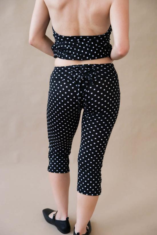  CAMPBELL&KRAMER 크롭 팬츠 캠벨앤크레이머 사이키 카프리 팬츠 블랙 도트 - OTHER BRANDS