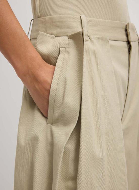  티비 팔라초 팬츠 럭스 스프링 트윌 플리츠 팬츠 토프 - TIBI