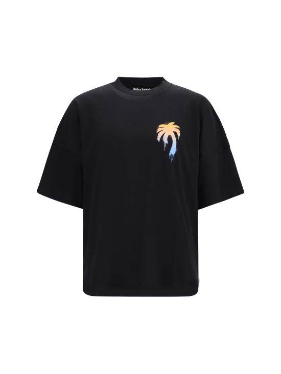 26SS 팜앤젤스 반팔 티셔츠 PMAA10BS26JER003 1001 BLACK