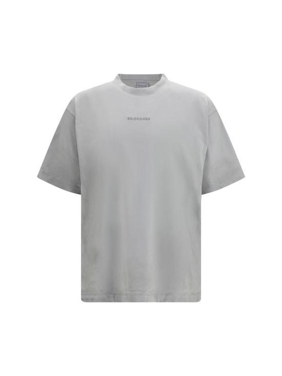 26SS 발렌시아가 백 미디엄 핏 티셔츠 764235TTVF9 9243 GREY