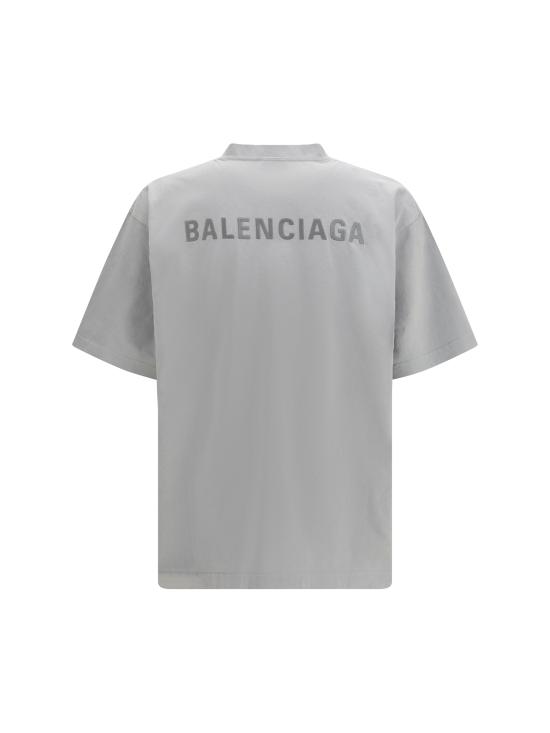 26SS 발렌시아가 백 미디엄 핏 티셔츠 764235TTVF9 9243 GREY - BALENCIAGA