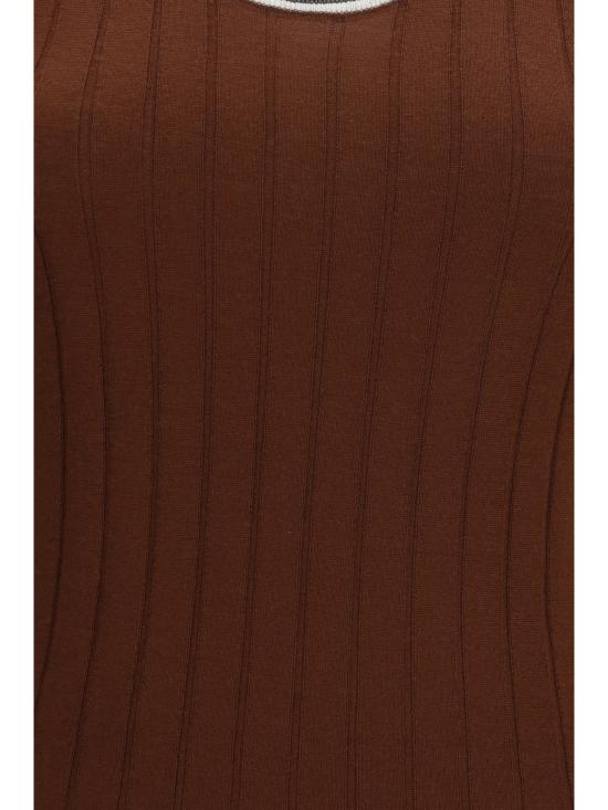 26SS 브루넬로 쿠치넬리 민소매 티셔츠 M14817210 CSB21 BORDEAUX - BRUNELLO CUCINELLI