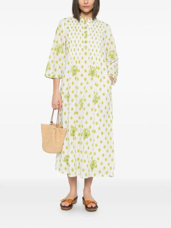 26SS NIMO 롱 원피스 WOODRUFFGREENDOTSBIRD White - OTHER BRANDS