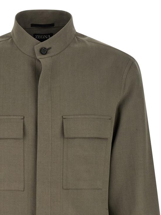 26SS 에르메네질도제냐 긴팔 셔츠 UHV71A3SOT54252 Gray - ERMENEGILDO ZEGNA