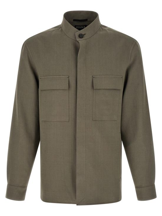 26SS 에르메네질도제냐 긴팔 셔츠 UHV71A3SOT54252 Gray