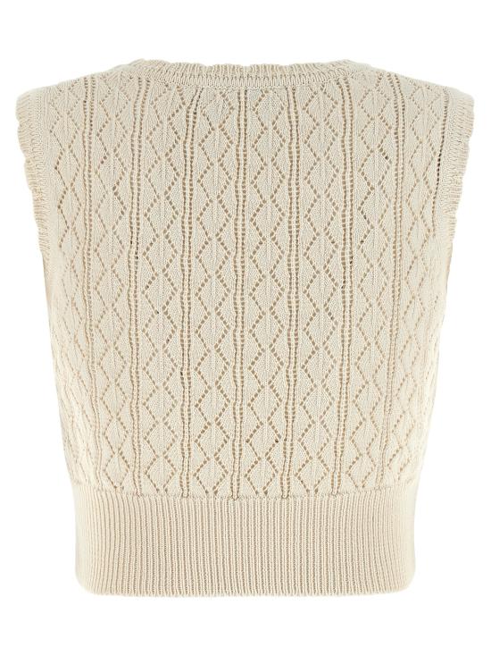 26SS 비비안웨스트우드 민소매 티셔츠 1803007RY004SA408 Beige - VIVIENNE WESTWOOD