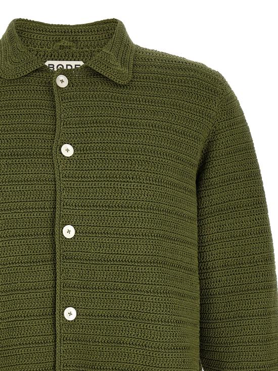 26SS 보디 긴팔 셔츠 MRS26KT013GREENCREAM Green - BODE