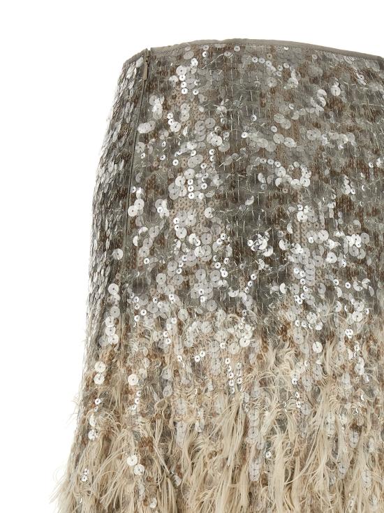 26SS 브루넬로 쿠치넬리 미디 스커트 MQ985G4019C9593 Beige - BRUNELLO CUCINELLI