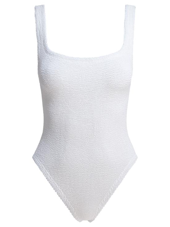 26SS 훈자 지 원피스 수영복 SQUARE NECK SWIMCRINKLEWHITE White