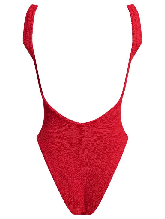 26SS 훈자 지 원피스 수영복 SQUARE NECK SWIMCRINKLERED - HUNZA G