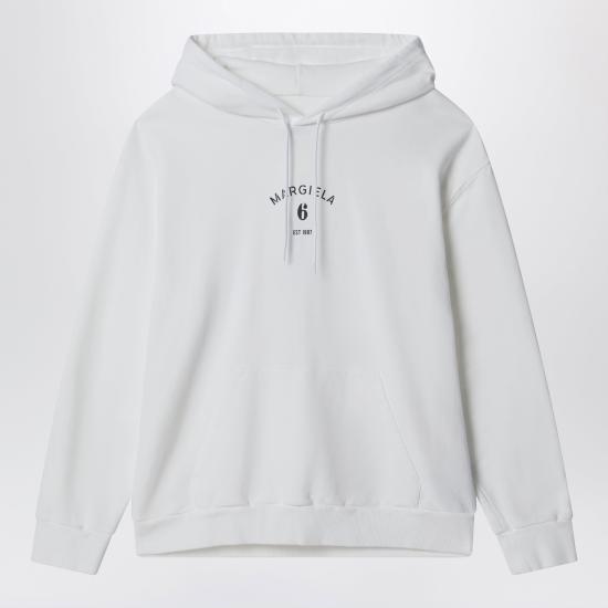 26SS MM6 메종마르지엘라 후드 티셔츠 SH2GU0031M25014 White