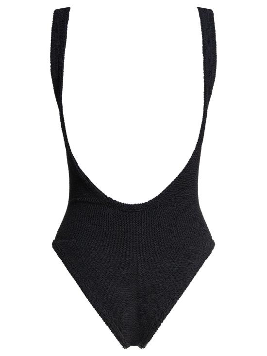26SS 훈자 지 원피스 수영복 SQUARE NECK SWIMCRINKLEBLACK - HUNZA G